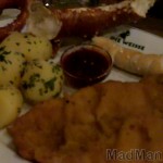 Wiener Schnitzel, Warm Pretzel, and Potatoes - Die Weisse