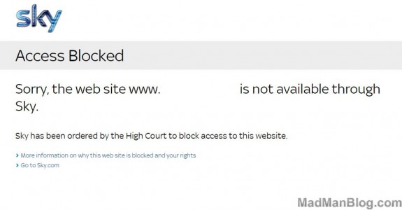 UK Website Blocked Page