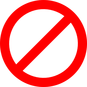 not allowed sign